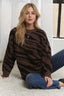 ADORA Crewneck Zebra Sweater Top