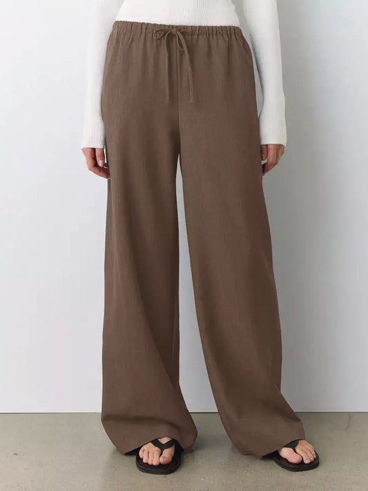 Wide Leg Drawstring Pants