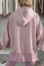 Side Slit Striped Oversized Hoodie