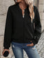 Full Size Zip Up Long Sleeve Textured Jacket Plus Size