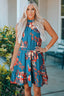 Floral Smocked Waist Sleeveless Dress