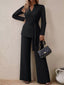 Tie-Waist Long Sleeve Top and Pants Set
