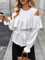 Cold Shoulder Ruffle Blouse
