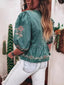 Tie Front Puff Sleeve Blouse