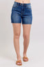 Judy Blue Full Size 2 Button Mid Length Dad Denim Shorts Plus Size