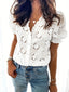 Eyelet Frill Short Sleeve Shirt