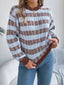 Striped Round Neck Long Sleeve Sweater