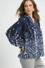 Umgee Full Size Floral Vine Print Blouse with Balloon Sleeves Plus Size