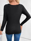 Rhinestone Ruched Long Sleeve T-Shirt