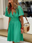 Flutter Sleeve V-Neck Summer Dress