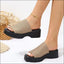 Open Toe Platform Cloth Sandals