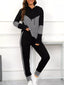 Houndstooth Drawstring Hoodie and Pants Se