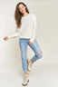ADORA Rhinestone Accent Sweater Top