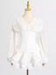 Ruffle Balloon Sleeve Mini Dress