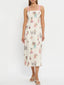 Printed Square Neck Midi Cami Dress