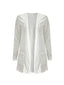 Texture Open Front Long Sleeve Cardigan with Pockets