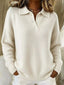 Full Size Button Detail Drop Shoulder Sweater Plus Size