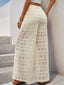 Decorative Button Wide Leg Pants
