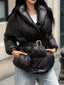 Long Sleeve Belted Puffer Jacket