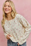 SO ME Floral Print Button Down Sweater Cardigan