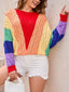 Color Block Openwork Sweater