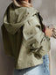 Zip Up Cropped Hooded Utility Jacket