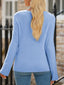 Ribbed Knit Button Front V Neck Cardigan