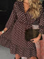 Plus Size Polka Dot Ruffle Hem Mini Dress