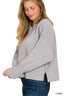 Zenana Wide Neck Band Drop Shoulder Sweater