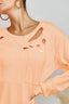 BiBi Triblend with Laser Cut Detailed T-Shirt
