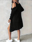 Ribbed Button Front Dress and Cardigan Sweater Set