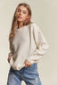 ADORA Rhinestone Accent Sweater Top