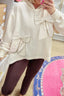 Bow Detail Dropped Shoulder Oversized Hoodie