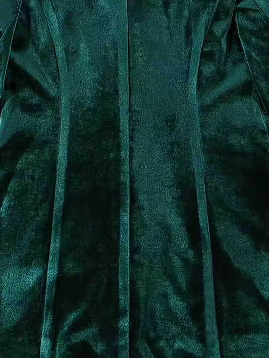 Velvet Rose Embellished One Button Blazer