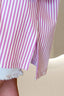 Striped Round Neck Three-Quarter Sleeve T-Shirt