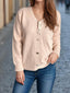 Tied V-Neck Long Sleeve Sweater
