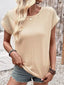 Waffle Knit Short Sleeve T-Shirt