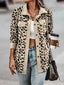 Full Size Leopard Print Button-Down Jacket Plus Size