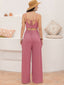 Cutout Scoop Neck Sleeveless Jumpsuit