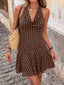 Polka Dot Halter Neck Dress
