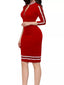 Striped Bodycon Long Sleeve Dress