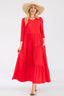 Celeste Asymmetric Tiered Midi-Dress
