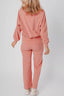 Ribbed Round Neck Top and Pants Set