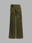 Wrap Waist Wide Leg Pants