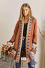 ADORA Full Size Tribal Border Sweater Cardigan Plus Size