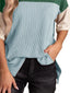 Color Block Half Sleeve Top
