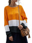 Color Block Round Neck Sweater