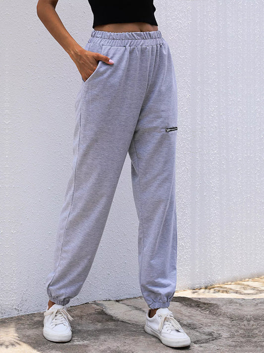 Casual High Waist Cutout Joggers