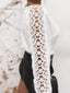 Lace Trim Long Sleeve Sweater