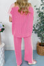 2-tone Colorblock Patchwork Corded 2pcs Outfit